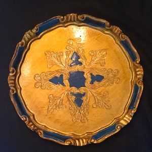 Golden Wood Tray